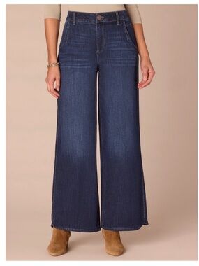 DEMOCRACY | Ab Solution Sky Rise Wide leg dark wash jeans high rise Sz 14